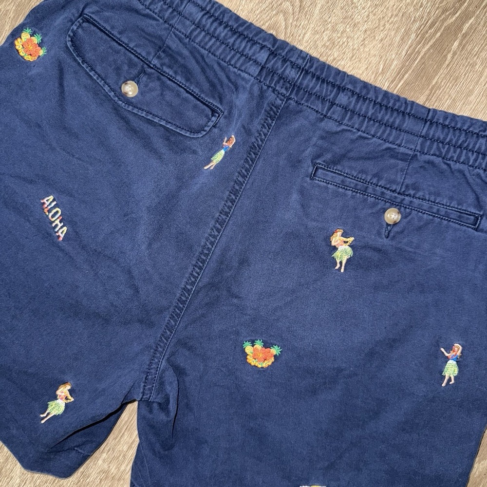 Polo Ralph Lauren Prepster Cotton Stretch Twill Aloha Shorts Men's M Hawaiian 6"
